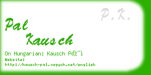 pal kausch business card